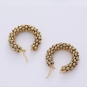 NEW Retro C Shape Titanium Steel Earrings Plating Stainless Steel